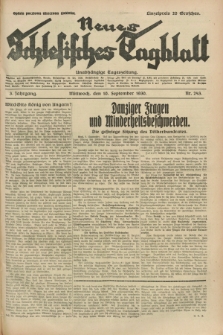 Neues Schlesisches Tagblatt : unabhängige Tageszeitung. Jg.3, Nr. 243 (10 September 1930)