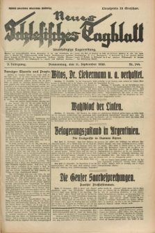 Neues Schlesisches Tagblatt : unabhängige Tageszeitung. Jg.3, Nr. 244 (11 September 1930)