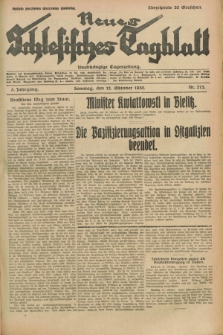 Neues Schlesisches Tagblatt : unabhängige Tageszeitung. Jg.3, Nr. 275 (12 Oktober 1930)