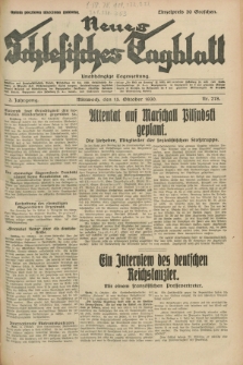 Neues Schlesisches Tagblatt : unabhängige Tageszeitung. Jg.3, Nr. 278 (15 Oktober 1930)