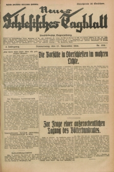 Neues Schlesisches Tagblatt : unabhängige Tageszeitung. Jg.3, Nr. 320 (27 November 1930)