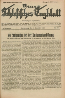 Neues Schlesisches Tagblatt : unabhängige Tageszeitung. Jg.3, Nr. 333 (11 Dezember 1930)