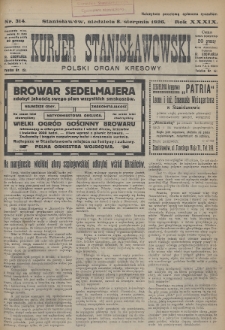 Kurjer Stanisławowski : polski organ kresowy. R.39 (1926), nr 314