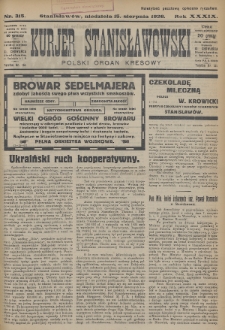 Kurjer Stanisławowski : polski organ kresowy. R.39 (1926), nr 315