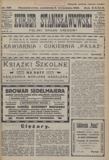 Kurjer Stanisławowski : polski organ kresowy. R.39 (1926), nr 318