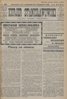 Kurjer Stanisławowski : polski organ kresowy. R.39 (1926), nr 320