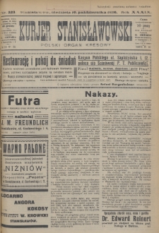 Kurjer Stanisławowski : polski organ kresowy. R.39 (1926), nr 323