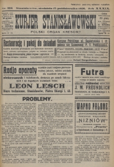 Kurjer Stanisławowski : polski organ kresowy. R.39 (1926), nr 324