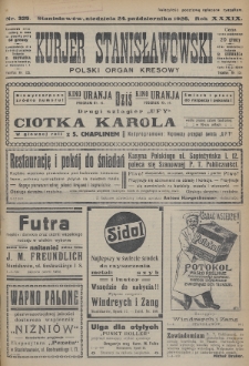 Kurjer Stanisławowski : polski organ kresowy. R.39 (1926), nr 325