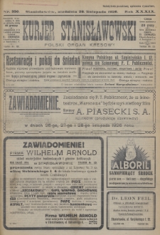 Kurjer Stanisławowski : polski organ kresowy. R.39 (1926), nr 330