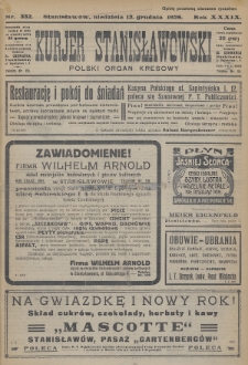 Kurjer Stanisławowski : polski organ kresowy. R.39 (1926), nr 332