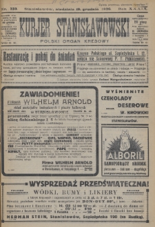 Kurjer Stanisławowski : polski organ kresowy. R.39 (1926), nr 333