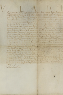 Dokument króla Władysława IV potwierdzający i transumujący dokument Zygmunta III, sankcjonujący wszelkie prawa, przywileje i wolności miasta Wieliczki