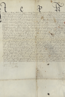Dokument króla Stefana Batorego zawierający rozstrzygnięcie sporu pomiędzy starszymi i cechem krawców krakowskich a starszymi i cechem sukienników tego miasta