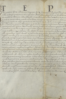 Dokument króla Stefana Batorego rozstrzygający kwestię przyłączenia wójtostwa wieluńskiego do miasta Wielunia na korzyść tegoż miasta