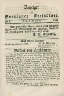 Anzeiger zum Breslauer Kreisblatt. 1855, № 6 (10 Februar)