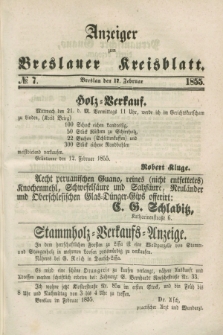 Anzeiger zum Breslauer Kreisblatt. 1855, № 7 (17 Februar)