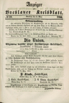 Anzeiger zum Breslauer Kreisblatt. 1855, № 18 (5 Mai)
