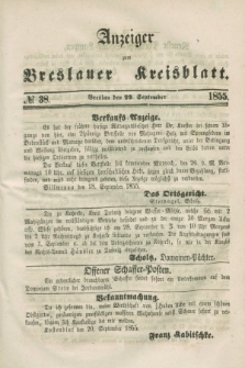 Anzeiger zum Breslauer Kreisblatt. 1855, № 38 (22 September)