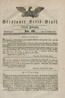 Breslauer Kreis-Blatt. Jg.4, № 42 (21 October 1837)