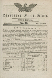 Breslauer Kreis-Blatt. Jg.6, No. 23 (8 Juni 1839)