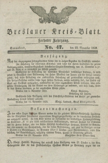 Breslauer Kreis-Blatt. Jg.6, No.47 (23 November 1839)