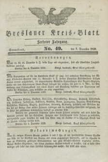 Breslauer Kreis-Blatt. Jg.6, No. 49 (7 December 1839)