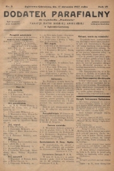 Dodatek Parafjalny do tygodnika „Niedziela” Parafji Matki Boskiej Anielskiej w Dąbrowie-Górniczej. 1937, nr 3