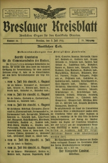 Breslauer Kreisblatt : amtliches Organ für den Landkreis Breslau. Jg.79, nr 53 (5 Juli 1911) + dod.