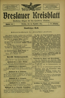 Breslauer Kreisblatt : amtliches Organ für den Landkreis Breslau. Jg.79, nr 100 (16 Dezember 1911) + dod.