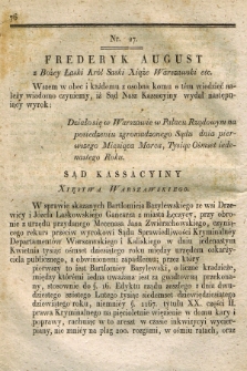 Dziennik Wyroków Sądu Kassacyinego Xsięstwa Warszawskiego. T.1, Oddział 3, nr 27-28 (8 marca 1811)