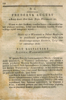 Dziennik Wyroków Sądu Kassacyinego Xsięstwa Warszawskiego. T.1, Oddział 3, nr 40 (26 kwiecień 1811)