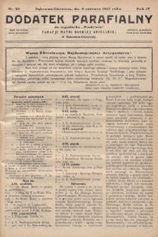 Dodatek Parafjalny do tygodnika „Niedziela” Parafji Matki Boskiej Anielskiej w Dąbrowie-Górniczej. 1937, nr 23