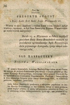 Dziennik Wyroków Sądu Kassacyinego Xsięstwa Warszawskiego. T.1, Oddział 7, nr 82 (15 listopada 1811)