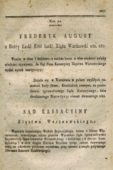 Dziennik Wyroków Sądu Kassacyinego Xsięstwa Warszawskiego. T.2, Oddział 3, nr 32 (20 marca 1812)