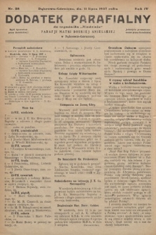 Dodatek Parafjalny do tygodnika „Niedziela” Parafji Matki Boskiej Anielskiej w Dąbrowie-Górniczej. 1937, nr 28