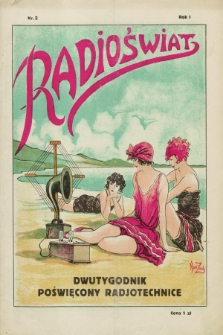 Radioświat : dwutygodnik poświęcony radjotechnice. R.1, nr 2 (15 kwietnia 1925) + wkładka