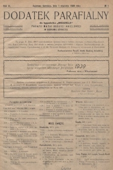 Dodatek Parafjalny do tygodnika „Niedziela” Parafji Matki Boskiej Anielskiej w Dąbrowie-Górniczej. 1939, nr 1