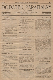 Dodatek Parafjalny do tygodnika „Niedziela” Parafji Matki Boskiej Anielskiej w Dąbrowie-Górniczej. 1939, nr 3