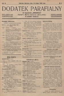 Dodatek Parafjalny do tygodnika „Niedziela” Parafji Matki Boskiej Anielskiej w Dąbrowie-Górniczej. 1939, nr 9