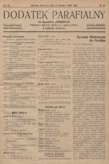 Dodatek Parafjalny do tygodnika „Niedziela” Parafji Matki Boskiej Anielskiej w Dąbrowie-Górniczej. 1939, nr 15