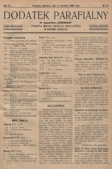 Dodatek Parafjalny do tygodnika „Niedziela” Parafji Matki Boskiej Anielskiej w Dąbrowie-Górniczej. 1939, nr 23