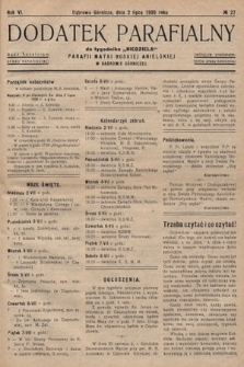 Dodatek Parafjalny do tygodnika „Niedziela” Parafji Matki Boskiej Anielskiej w Dąbrowie-Górniczej. 1939, nr 27