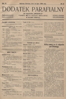 Dodatek Parafjalny do tygodnika „Niedziela” Parafji Matki Boskiej Anielskiej w Dąbrowie-Górniczej. 1939, nr 29