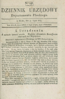 Dziennik Urzędowy Departamentu Płockiego. 1813, No. 142 (31 lipca)