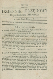 Dziennik Urzędowy Departamentu Płockiego. 1813, No. 156 (6 listopada)