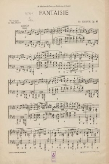 Fantasie : f moll - fa mineur - f minor : Op. 49 : Piano