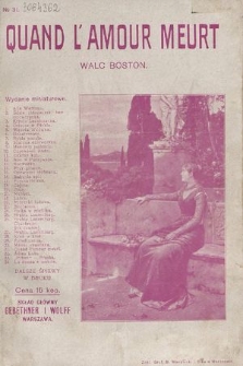 Quand l'amour meurt : walc boston