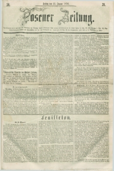Posener Zeitung. 1856, [№] 21 (25 Januar) + dod.