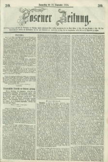 Posener Zeitung. 1856, [№] 219 (18 September) + dod.